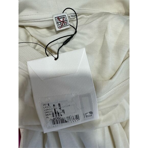 Toteme long-sleeve jersey dress meringue Size XL $520 - Picture 10 of 10